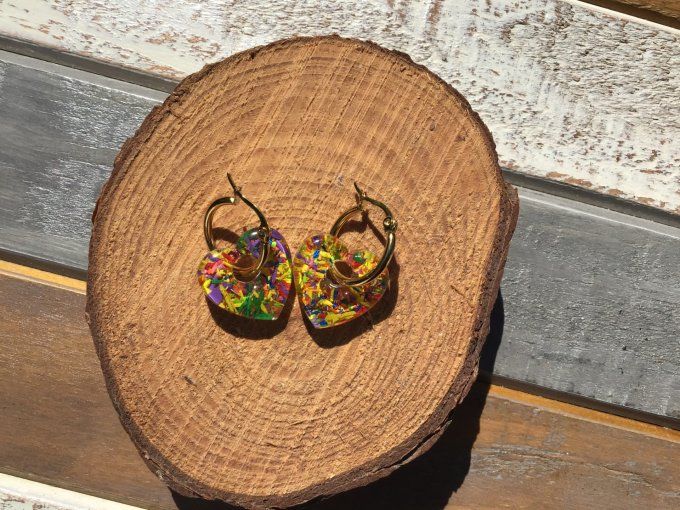 Créoles et Pampilles coeur collection "Esmée"