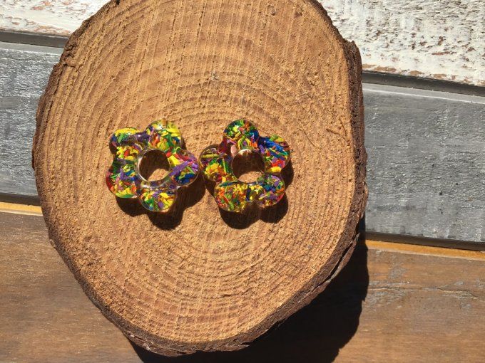 Créoles et Pampilles fleurs collection "Esmée"