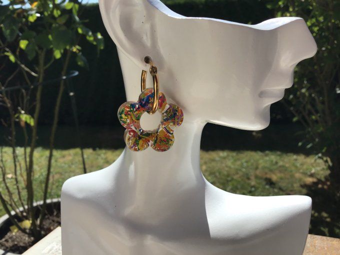 Créoles et Pampilles fleurs collection "Esmée"