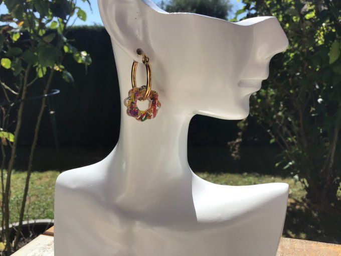 Créoles et Pampilles mini fleurs collection "Esmée"