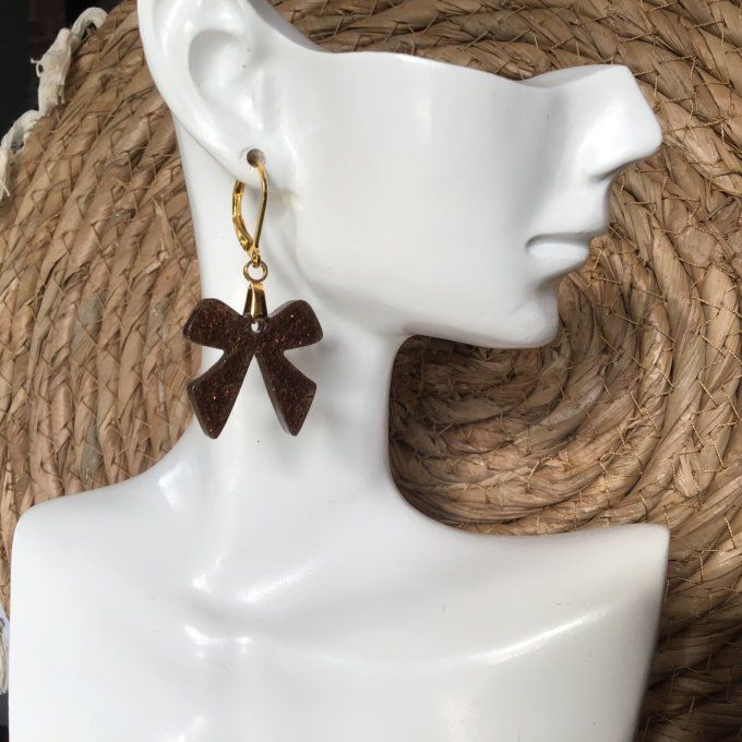 Noeud de Rêve Marron Pailleté